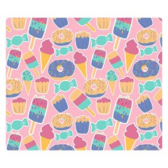 Ice Cream Donut Sweets Candie Two Sides Premium Plush Fleece Blanket (kids Size) by Apenda