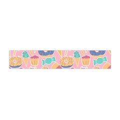 Ice Cream Donut Sweets Candie Premium Plush Fleece Scarf (mini)