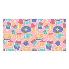 Ice Cream Donut Sweets Candie Satin Shawl 45  X 80 