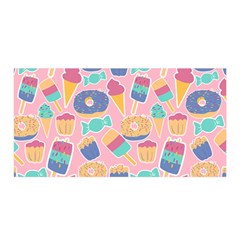 Ice Cream Donut Sweets Candie Satin Wrap 35  X 70 