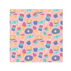 Ice Cream Donut Sweets Candie Square Satin Scarf (30  X 30 )