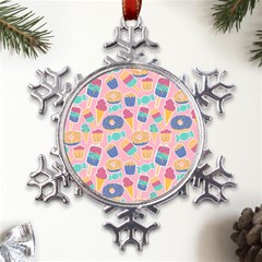 Ice Cream Donut Sweets Candie Metal Large Snowflake Ornament