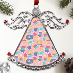 Ice Cream Donut Sweets Candie Metal Angel With Crystal Ornament by Apenda