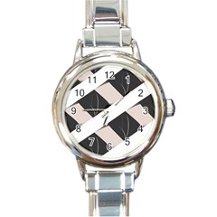 A Minimalist Pattern With Simple Lines And Shapes, Creating A Clean And Modern Aesthetic 07 Round Italian Charm Watch