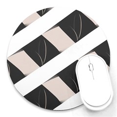 A Minimalist Pattern With Simple Lines And Shapes, Creating A Clean And Modern Aesthetic 07 Round Mousepad