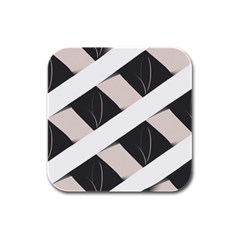 A Minimalist Pattern With Simple Lines And Shapes, Creating A Clean And Modern Aesthetic 07 Rubber Square Coaster (4 Pack)