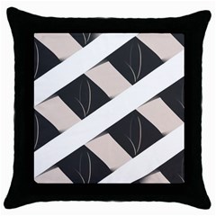 A Minimalist Pattern With Simple Lines And Shapes, Creating A Clean And Modern Aesthetic 07 Throw Pillow Case (black)