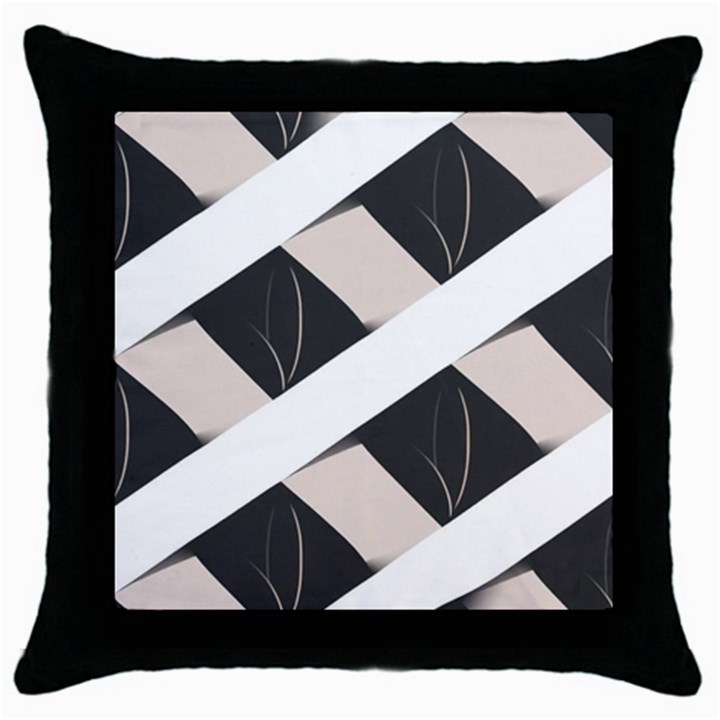 A Minimalist Pattern With Simple Lines And Shapes, Creating A Clean And Modern Aesthetic 07 Throw Pillow Case (Black)