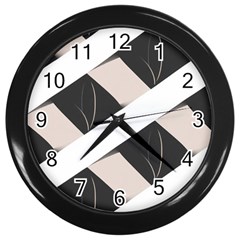 A Minimalist Pattern With Simple Lines And Shapes, Creating A Clean And Modern Aesthetic 07 Wall Clock (black)