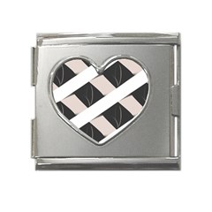 A Minimalist Pattern With Simple Lines And Shapes, Creating A Clean And Modern Aesthetic 07 Mega Link Heart Italian Charm (18mm)