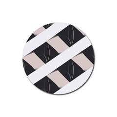 A Minimalist Pattern With Simple Lines And Shapes, Creating A Clean And Modern Aesthetic 07 Rubber Coaster (round)