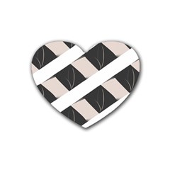 A Minimalist Pattern With Simple Lines And Shapes, Creating A Clean And Modern Aesthetic 07 Rubber Coaster (heart)