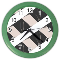 A Minimalist Pattern With Simple Lines And Shapes, Creating A Clean And Modern Aesthetic 07 Color Wall Clock