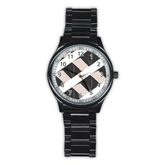 A Minimalist Pattern With Simple Lines And Shapes, Creating A Clean And Modern Aesthetic 07 Stainless Steel Round Watch