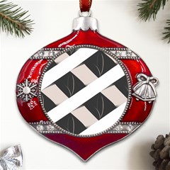 A Minimalist Pattern With Simple Lines And Shapes, Creating A Clean And Modern Aesthetic 07 Metal Snowflake And Bell Red Ornament