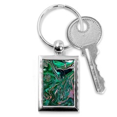 Malachite  Key Chain (rectangle) by kaleidomarblingart