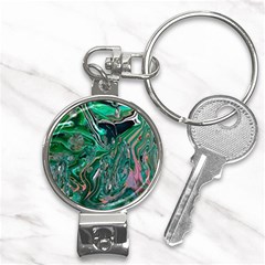 Malachite  Nail Clippers Key Chain