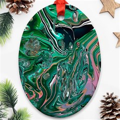 Malachite  Oval Ornament (two Sides)