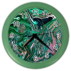 Malachite  Color Wall Clock