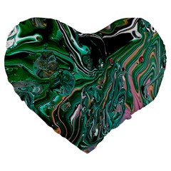 Malachite  Large 19  Premium Heart Shape Cushions