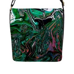 Malachite  Flap Closure Messenger Bag (l)