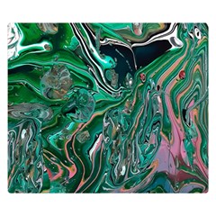 Malachite  Two Sides Premium Plush Fleece Blanket (kids Size) by kaleidomarblingart