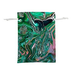 Malachite  Lightweight Drawstring Pouch (l) by kaleidomarblingart