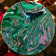 Malachite  Uv Print Acrylic Ornament Round