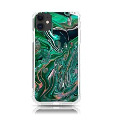 Malachite  Iphone 11 Tpu Uv Print Case by kaleidomarblingart