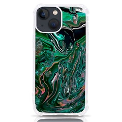 Malachite  Iphone 13 Mini Tpu Uv Print Case by kaleidomarblingart