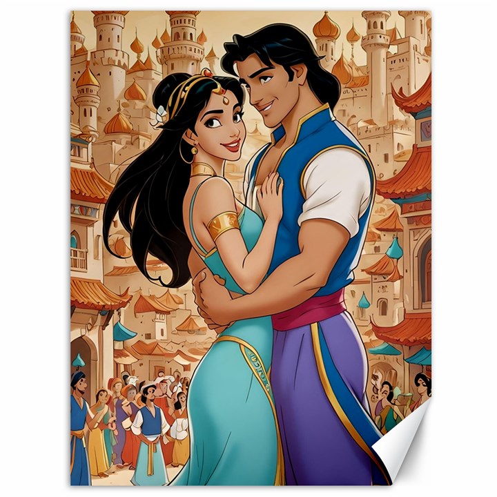 Aladin & Jasmine Wall art Canvas 36  x 48 