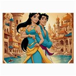 Aladin & Jasmine Wall art Large Glasses Cloth (2 Sides) Back