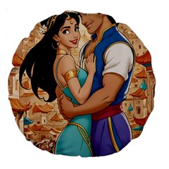 Aladin & Jasmine Wall Art Large 18  Premium Round Cushions