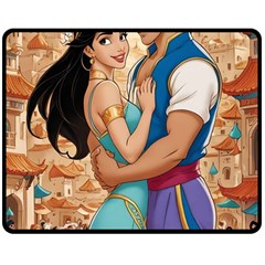 Aladin & Jasmine Wall Art Two Sides Fleece Blanket (medium)