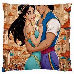 Aladin & Jasmine Wall Art Large Premium Plush Fleece Cushion Case (one Side)