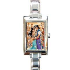 Aladin & Jasmine Wall Art Rectangle Italian Charm Watch