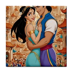 Aladin & Jasmine Wall Art Tile Coaster