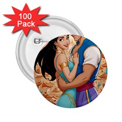 Aladin & Jasmine Wall Art 2 25  Buttons (100 Pack)  by Project51