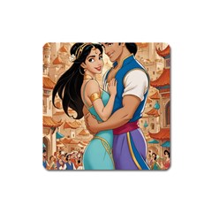 Aladin & Jasmine Wall Art Square Magnet