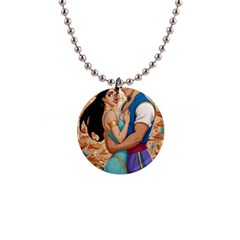 Aladin & Jasmine Wall Art 1  Button Necklace