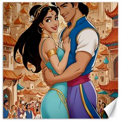 Aladin & Jasmine Wall Art Canvas 12  X 12  by Project51