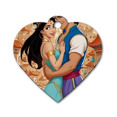 Aladin & Jasmine Wall Art Dog Tag Heart (one Side)