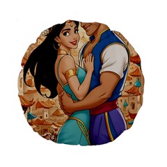 Aladin & Jasmine Wall Art Standard 15  Premium Round Cushions