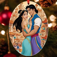 Aladin & Jasmine Wall Art Uv Print Acrylic Ornament Oval