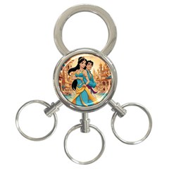 Aladin & Jasmine Disney 3-ring Key Chain