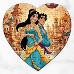 Aladin & Jasmine Disney Jigsaw Puzzle (heart)