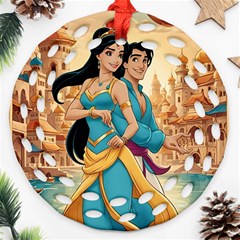 Aladin & Jasmine Disney Ornament (round Filigree)