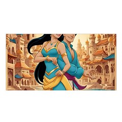 Aladin & Jasmine Disney Satin Shawl 45  X 80 