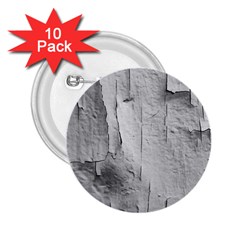 Wall With Cracked White Paint Texture 2 25  Buttons (10 Pack) 