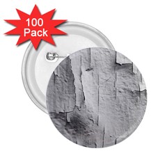 Wall With Cracked White Paint Texture 2 25  Buttons (100 Pack) 